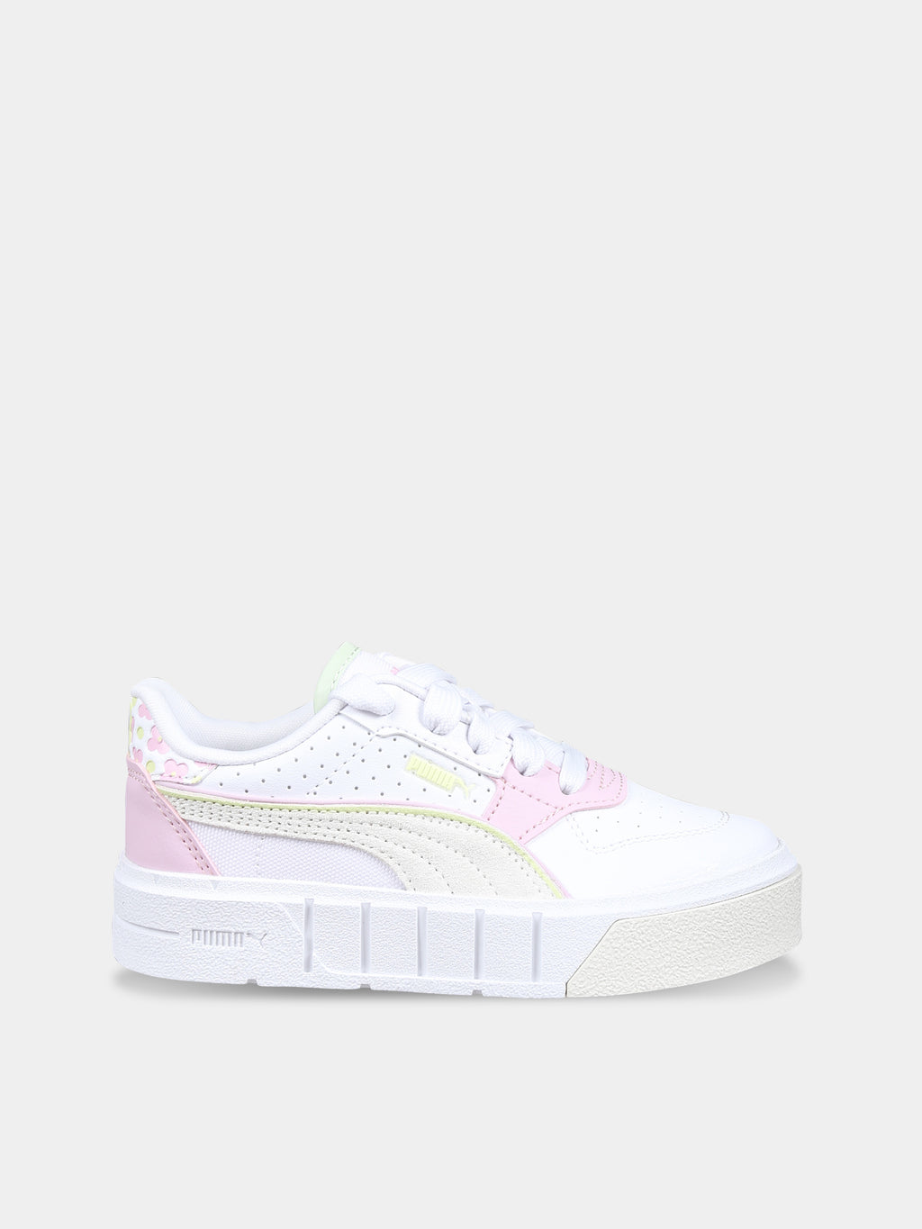 Baskets Cali blanches pour fille avec logo